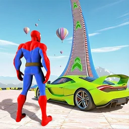 Ikon Car Games: Superhero Car Stunt
